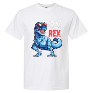 Auntiesaurus T Rex Dinosaur Auntie Saurus Family Matching Vneck Garment-Dyed Heavyweight T-Shirt