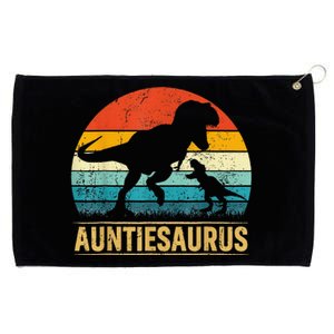 AuntieSaurus T Rex Dinosaur Auntie Funny Mother's Day Grommeted Golf Towel