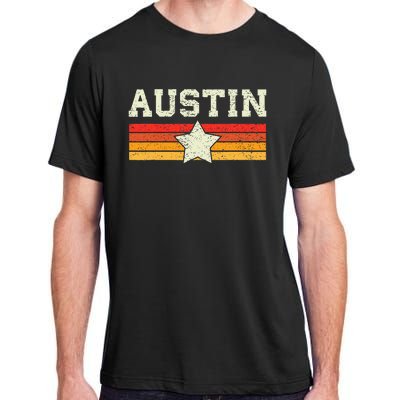 Austin Texas Retro Vintage Gift Adult ChromaSoft Performance T-Shirt