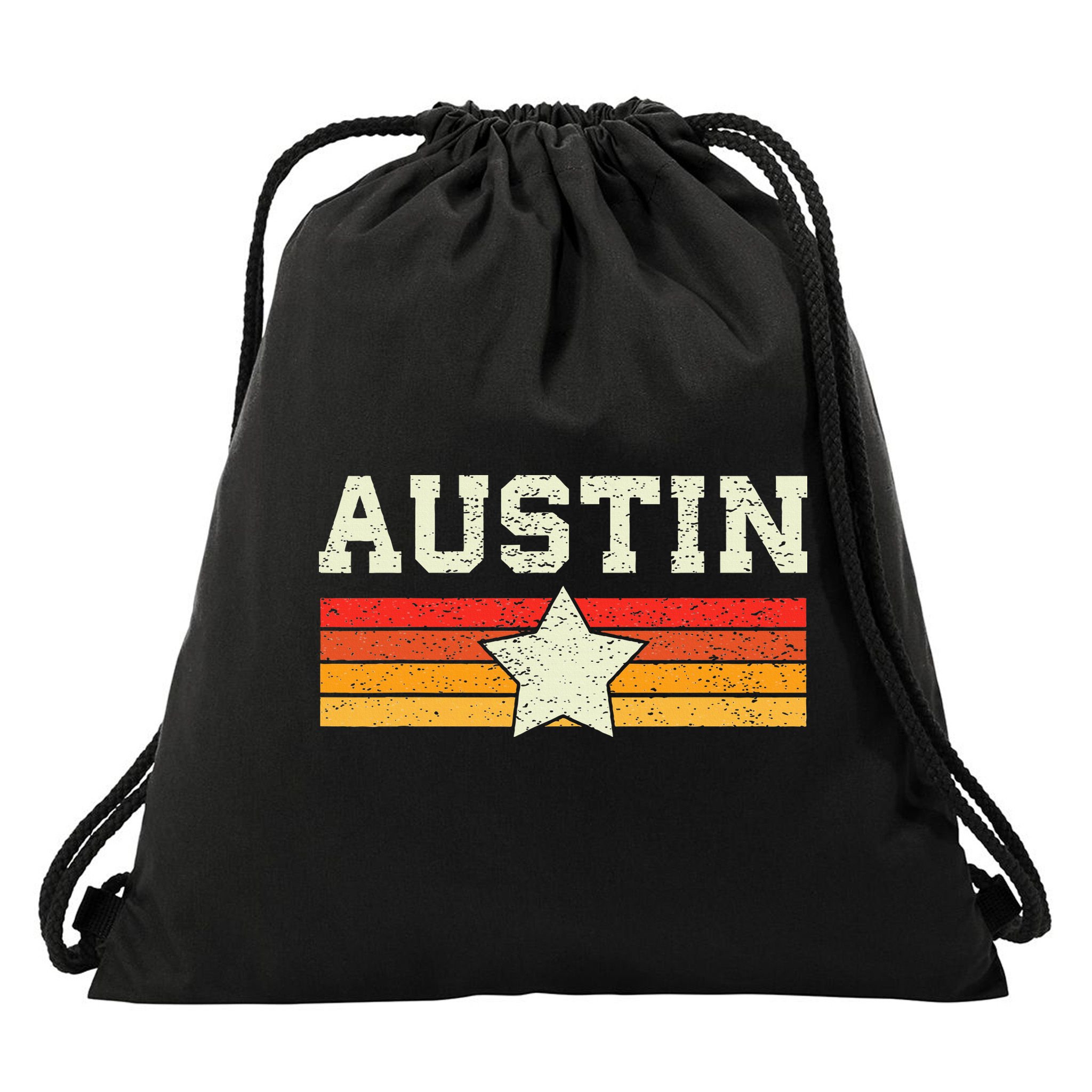 Austin Texas Retro Vintage Gift Drawstring Bag