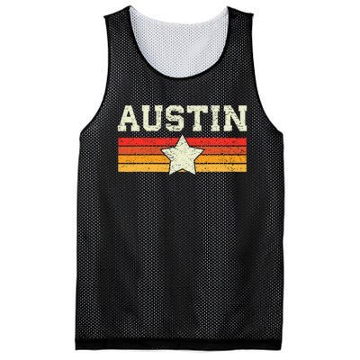 Austin Texas Retro Vintage Gift Mesh Reversible Basketball Jersey Tank