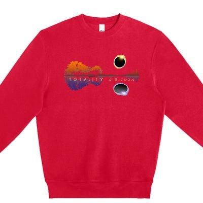 America Totality Reflections 4824 Sun Eclipse Premium Crewneck Sweatshirt