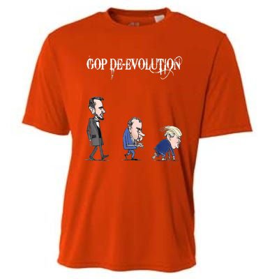 Anti Trump Republican Gop De Evolution Gift Gorilla Channel Gift Cooling Performance Crew T-Shirt