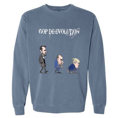 Anti Trump Republican Gop De Evolution Gift Gorilla Channel Gift Garment-Dyed Sweatshirt