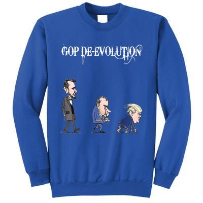 Anti Trump Republican Gop De Evolution Gift Gorilla Channel Gift Sweatshirt