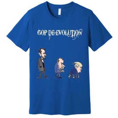 Anti Trump Republican Gop De Evolution Gift Gorilla Channel Gift Premium T-Shirt