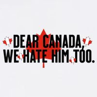 Anti Trump Retro Vintage Apparel Tees Dear Canada We Hate Him Too Anti Trump Political Protest Womens Tank Top