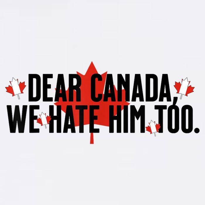Anti Trump Retro Vintage Apparel Tees Dear Canada We Hate Him Too Anti Trump Political Protest Womens Tank Top