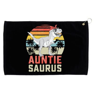 Auntiesaurus T Rex Dinosaur Auntie Saurus Family Matching Grommeted Golf Towel