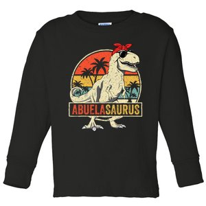 Abuelasaurus T Rex Dinosaur Abuela Saurus Family Matching Toddler Long Sleeve Shirt