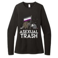 Asexual Trash Raccoon Opossum Asexual Flag Ace Pride Lgbtq Womens CVC Long Sleeve Shirt