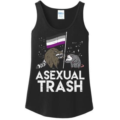 Asexual Trash Raccoon Opossum Asexual Flag Ace Pride Lgbtq Ladies Essential Tank