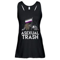 Asexual Trash Raccoon Opossum Asexual Flag Ace Pride Lgbtq Ladies Essential Flowy Tank