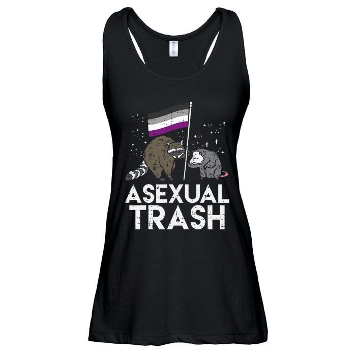 Asexual Trash Raccoon Opossum Asexual Flag Ace Pride Lgbtq Ladies Essential Flowy Tank