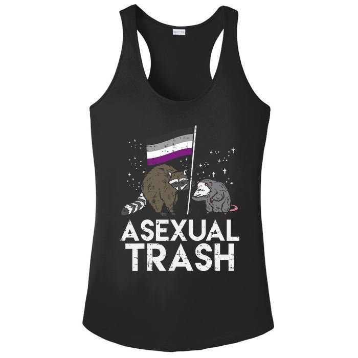 Asexual Trash Raccoon Opossum Asexual Flag Ace Pride Lgbtq Ladies PosiCharge Competitor Racerback Tank