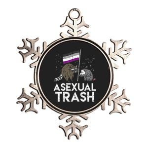 Asexual Trash Raccoon Opossum Asexual Flag Ace Pride Lgbtq Metallic Star Ornament