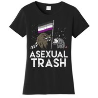 Asexual Trash Raccoon Opossum Asexual Flag Ace Pride Lgbtq Women's T-Shirt