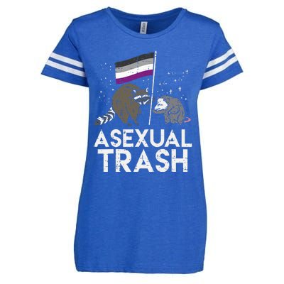 Asexual Trash Raccoon Opossum Asexual Flag Ace Pride Lgbtq Enza Ladies Jersey Football T-Shirt