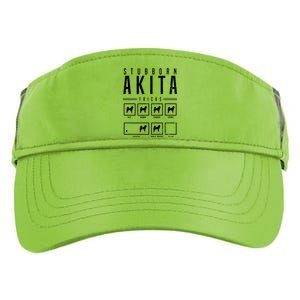 Akita T Stubborn Akita Tricks Gift Adult Drive Performance Visor