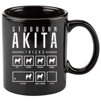 Akita T Stubborn Akita Tricks Gift 11oz C Handle Ceramic Mug