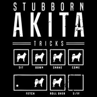 Akita T Stubborn Akita Tricks Gift Women's V-Neck T-Shirt
