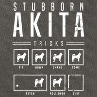 Akita T Stubborn Akita Tricks Gift Cotton Canvas Backpack