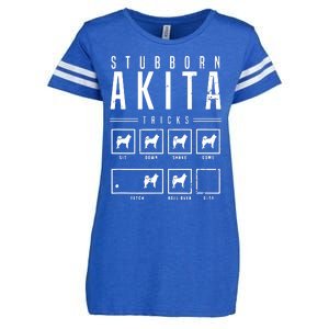 Akita T Stubborn Akita Tricks Gift Enza Ladies Jersey Football T-Shirt