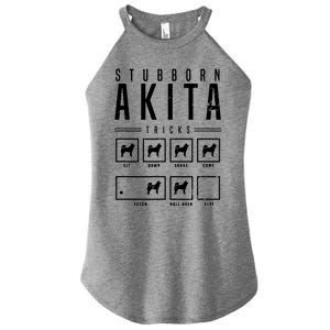 Akita T Stubborn Akita Tricks Gift Women's Perfect Tri Rocker Tank