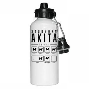 Akita T Stubborn Akita Tricks Gift Aluminum Water Bottle