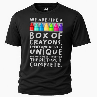 Ack To School Teacher We Are Like A Box Of Crayons Performance Shirt