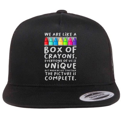 Ack To School Teacher We Are Like A Box Of Crayons Flatbill Hat