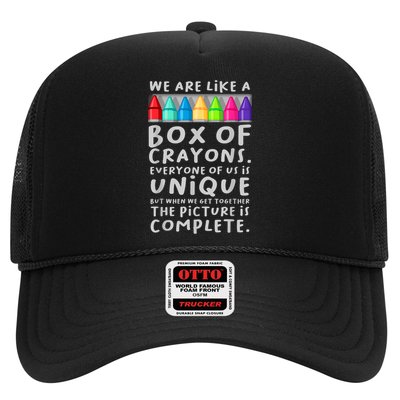 Ack To School Teacher We Are Like A Box Of Crayons Trucker Hat