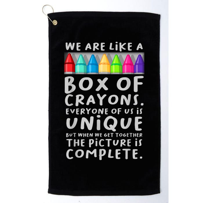 Ack To School Teacher We Are Like A Box Of Crayons Golf Towel