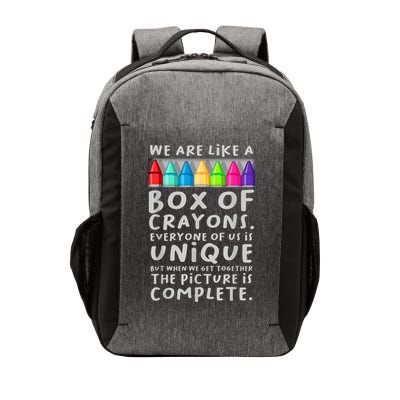 Ack To School Teacher We Are Like A Box Of Crayons Vector Backpack