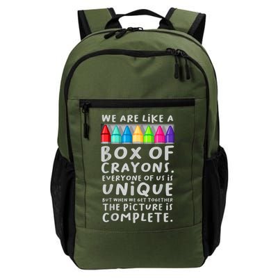 Ack To School Teacher We Are Like A Box Of Crayons Backpack