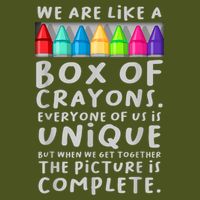 Ack To School Teacher We Are Like A Box Of Crayons Sustainable Bucket Hat