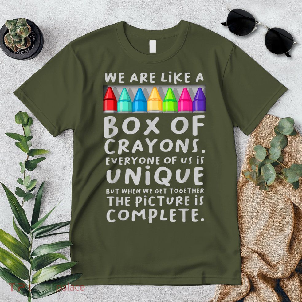 Ack To School Teacher We Are Like A Box Of Crayons Premium T-Shirt