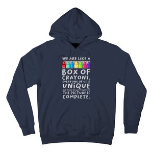 Ack To School Teacher We Are Like A Box Of Crayons Hoodie