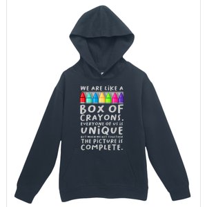 Ack To School Teacher We Are Like A Box Of Crayons Urban Pullover Hoodie