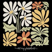 Anti Trump Subtle Not My President Flowers Statement 16 in Basic Backpack