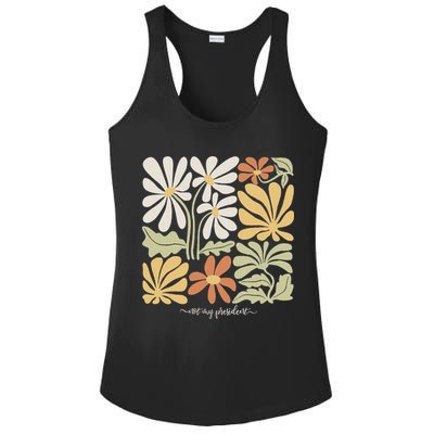 Anti Trump Subtle Not My President Flowers Statement Ladies PosiCharge Competitor Racerback Tank