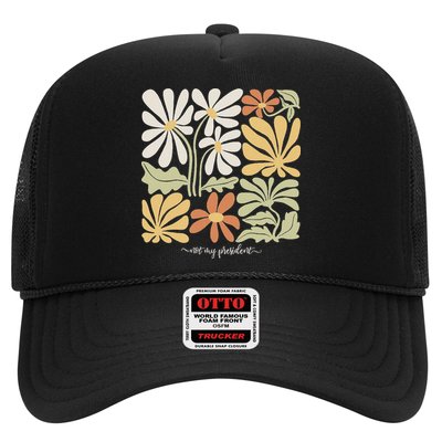 Anti Trump Subtle Not My President Flowers Statement Trucker Hat