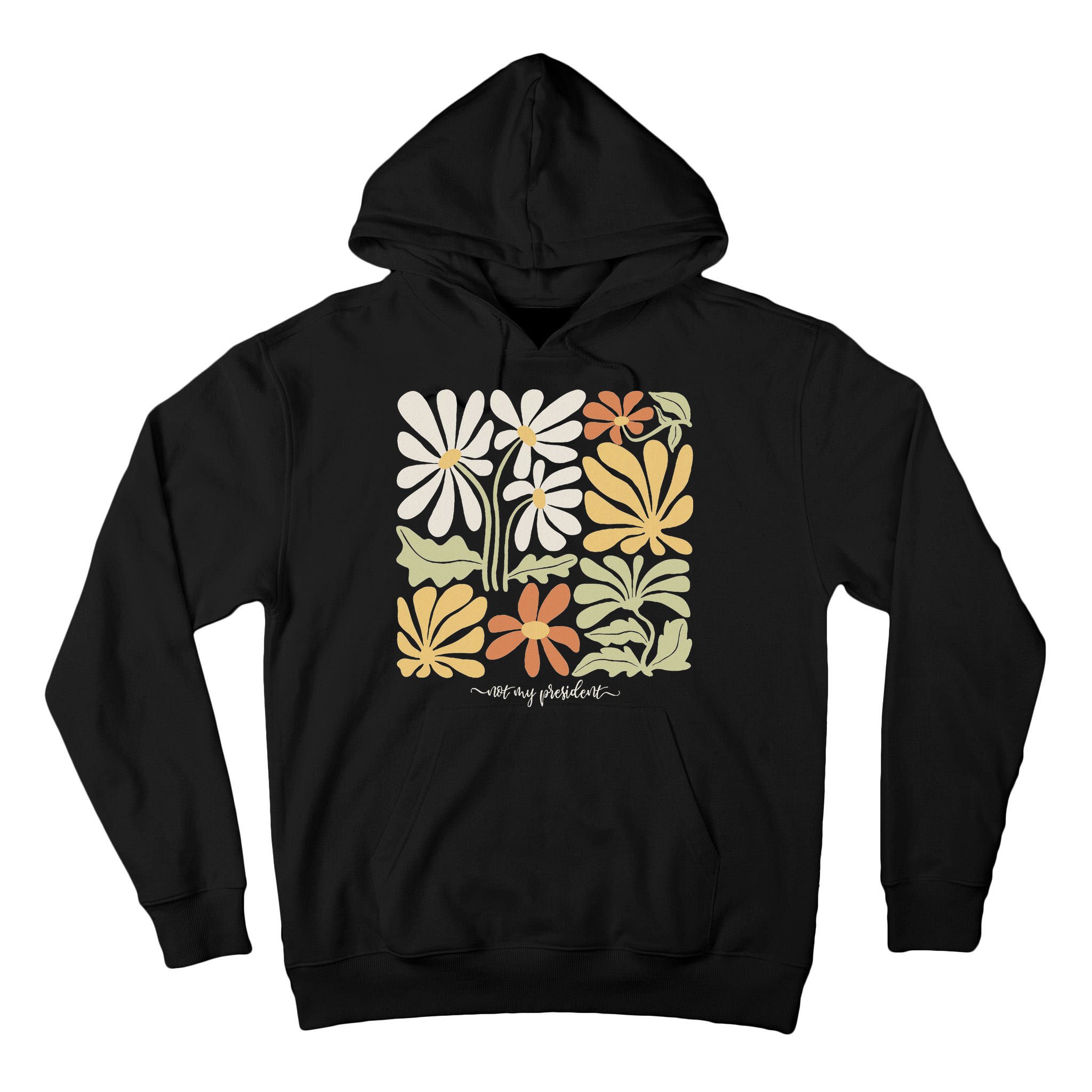 Anti Trump Subtle Not My President Flowers Statement Tall Hoodie