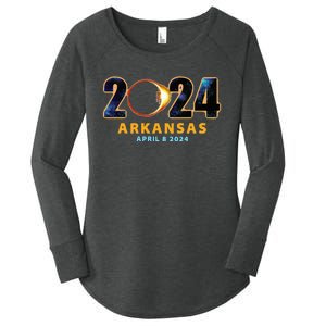 Arkansas Total Solar Eclipse 2024 Women's Perfect Tri Tunic Long Sleeve Shirt