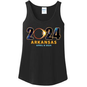 Arkansas Total Solar Eclipse 2024 Ladies Essential Tank