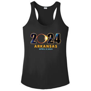 Arkansas Total Solar Eclipse 2024 Ladies PosiCharge Competitor Racerback Tank