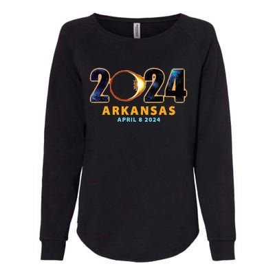 Arkansas Total Solar Eclipse 2024 Womens California Wash Sweatshirt