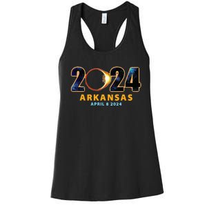 Arkansas Total Solar Eclipse 2024 Women's Racerback Tank