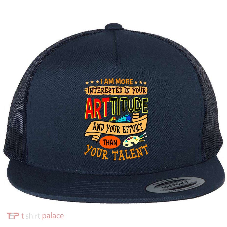 Art Teacher Student School Artist Illustrator Painter Flatbill Hat