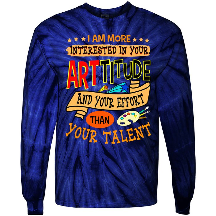 Art Teacher Student School Artist Illustrator Painter Tie-Dye Long Sleeve Shirt